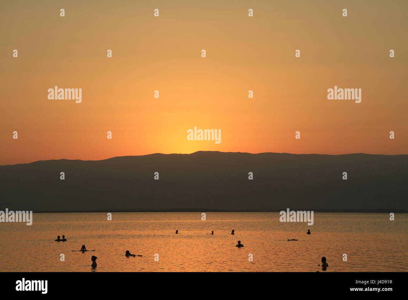 Israel, Sonnenaufgang am Toten Meer Stockfoto