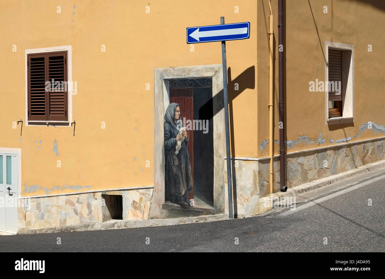 Wandmalereien, Tinnura, Sardinien, Italien Stockfoto