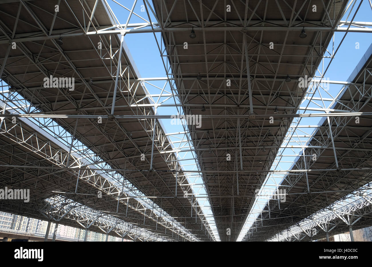 Xizhimen Nordbahnhof, einer der größten Bahnhöfe in Asien, Peking, China, 24. Februar 2016. Stockfoto