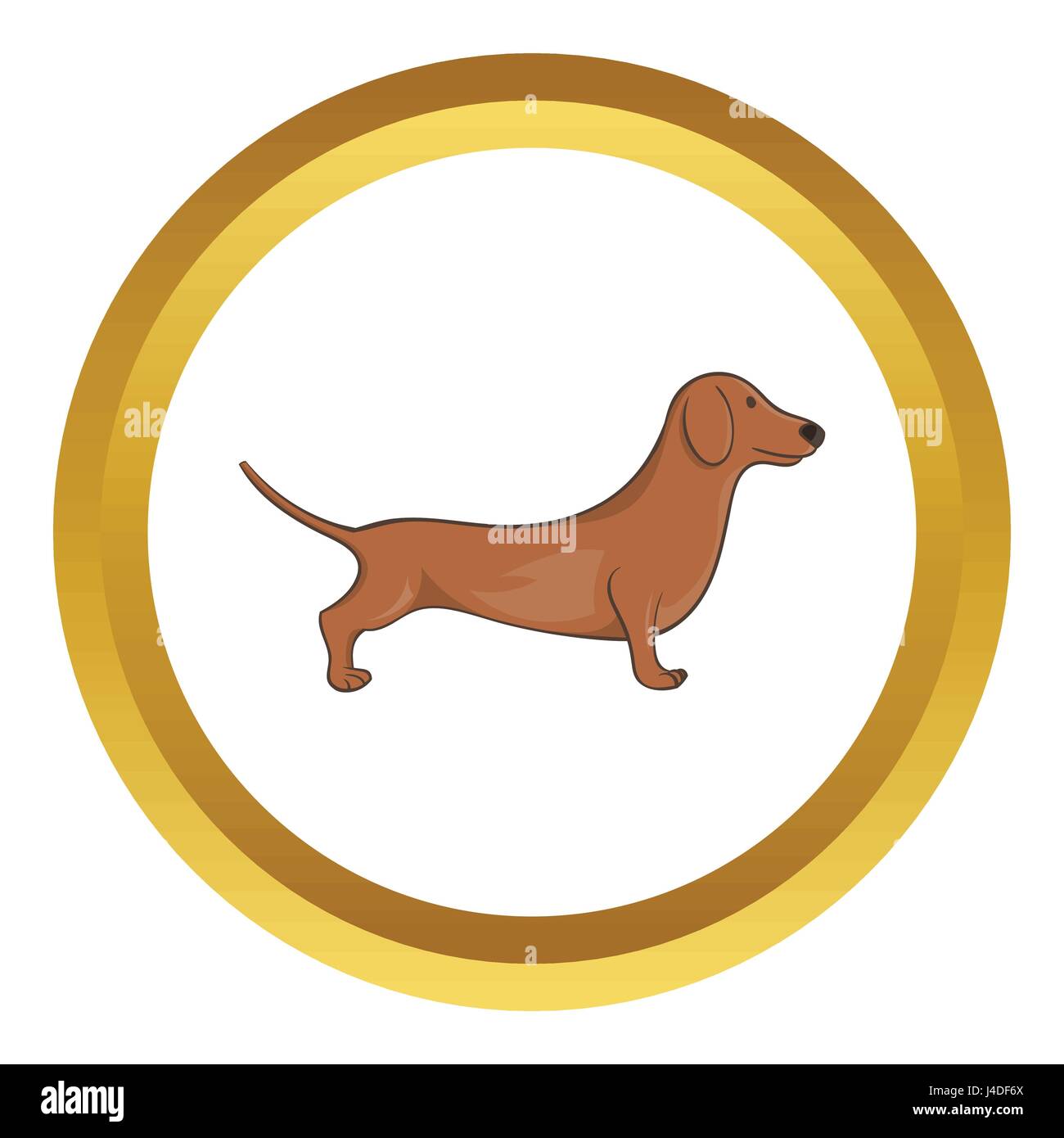 Braune Dackel Hund Vektor icon Stock Vektor Braune Dackel Hund Vektor icon Stock Vektor