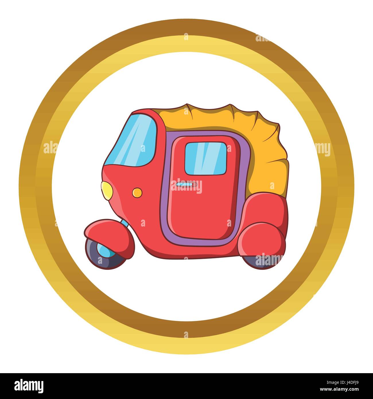 Auto-Rikscha-Vektor-Symbol Stock Vektor