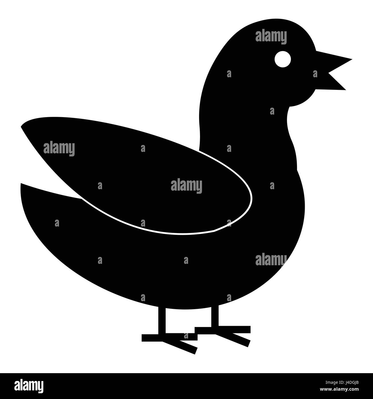 Ente-Symbol, einfachen Stil Stock Vektor