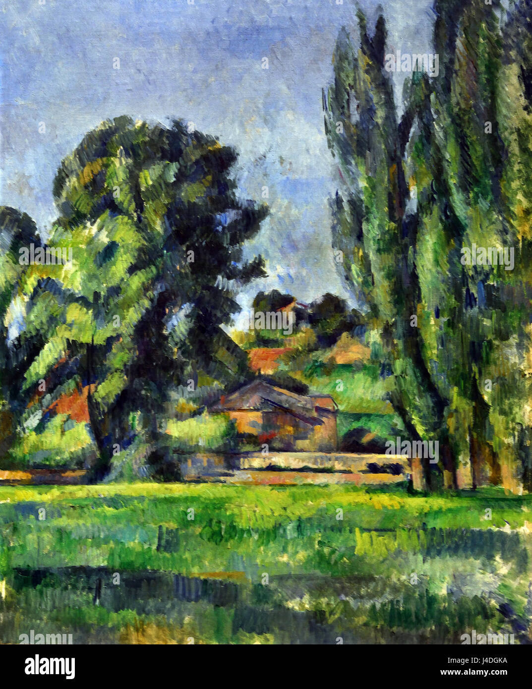 Landschaft mit Pappeln 1885 Paul Cezanne 1839-1906 Frankreich Französisch Stockfoto