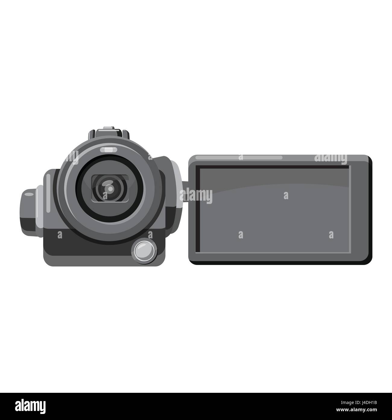 Digitale Videokamera-Symbol, grauen Stil Monochrom Stock Vektor