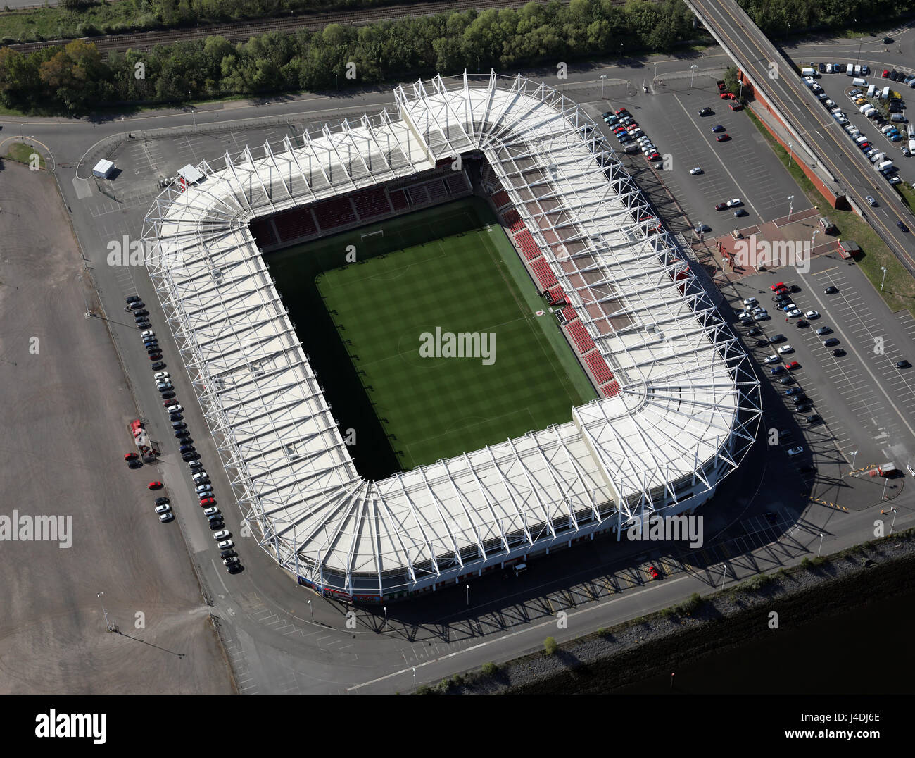 Luftaufnahme des FC Middlesbrough Riverside Stadium Stockfoto