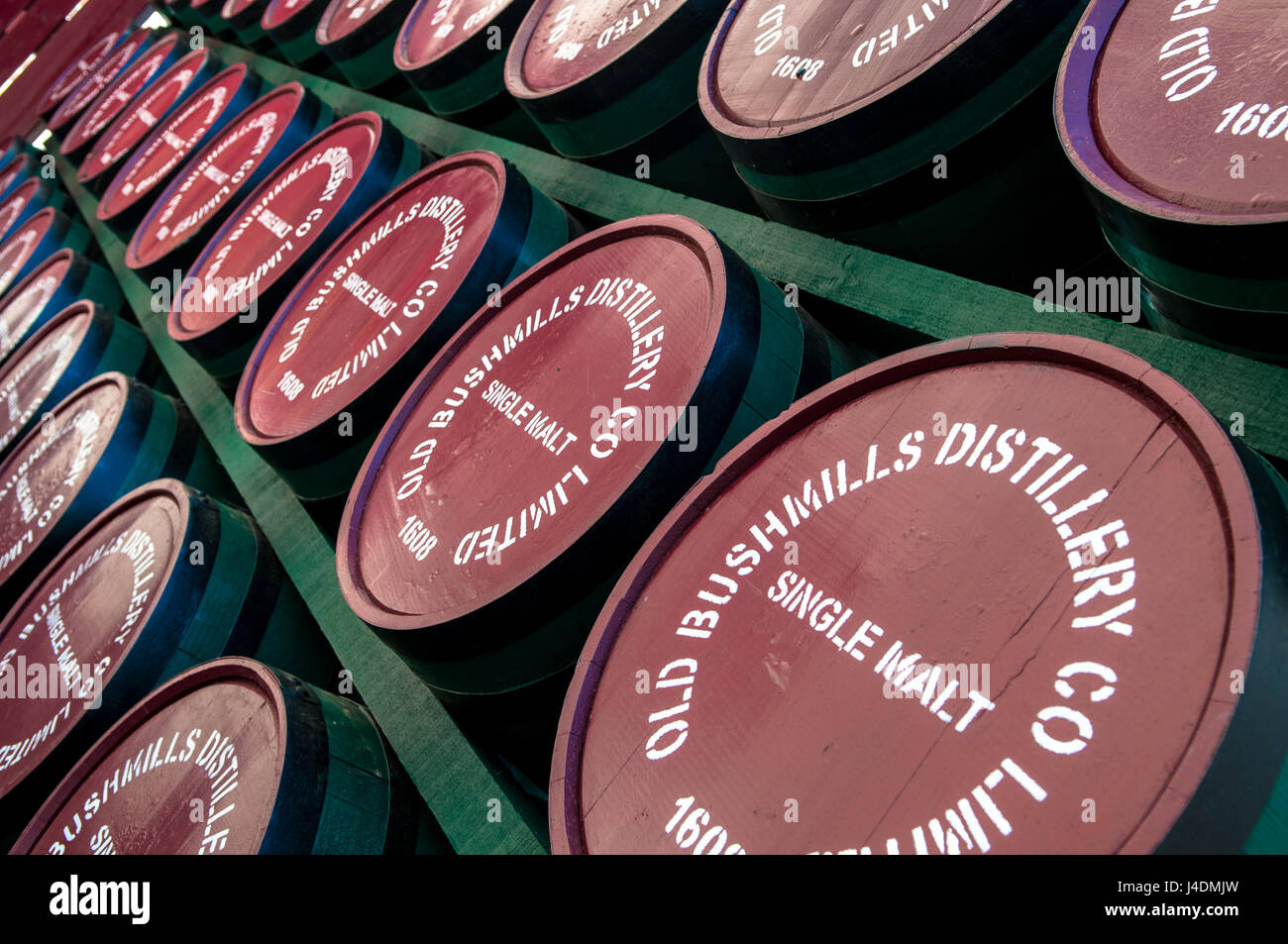 Old Bushmills Distillery-Nordirland Stockfoto