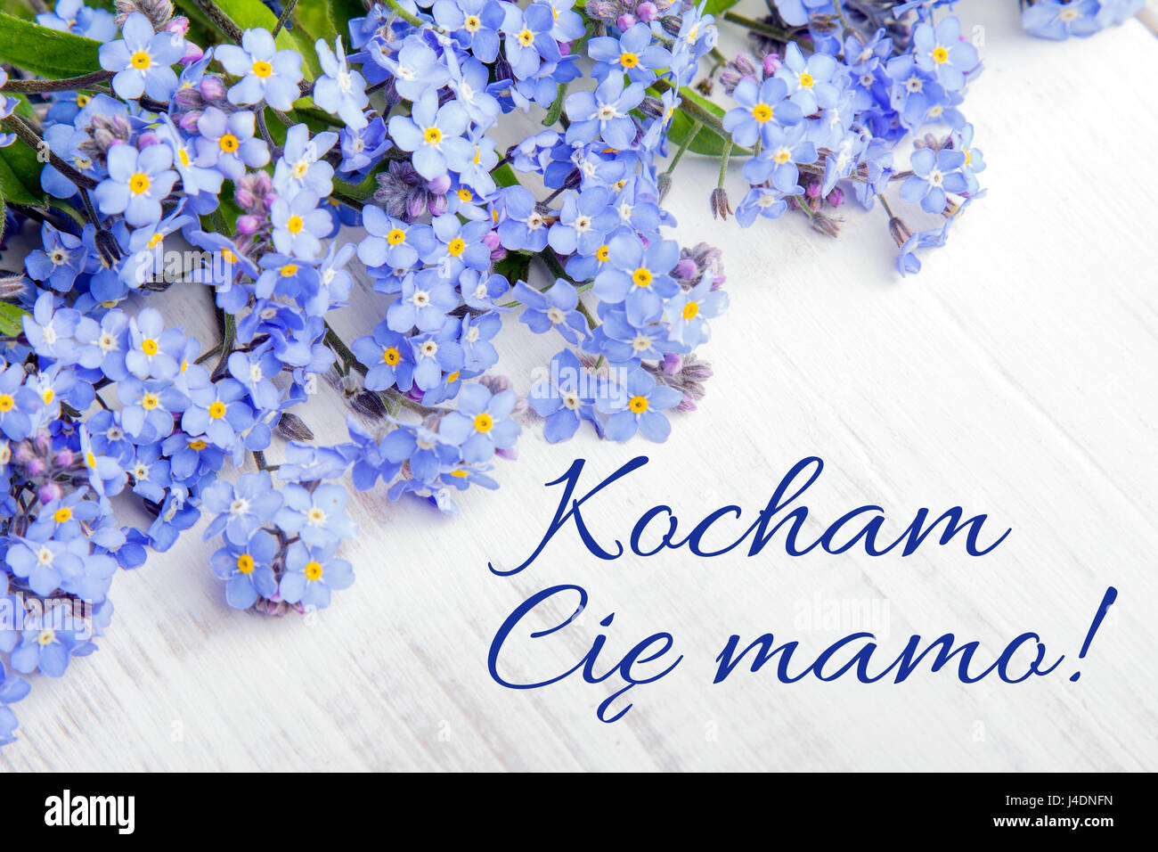 Muttertagskarte Mit Polnischen Worte Ich Liebe Dich Mama