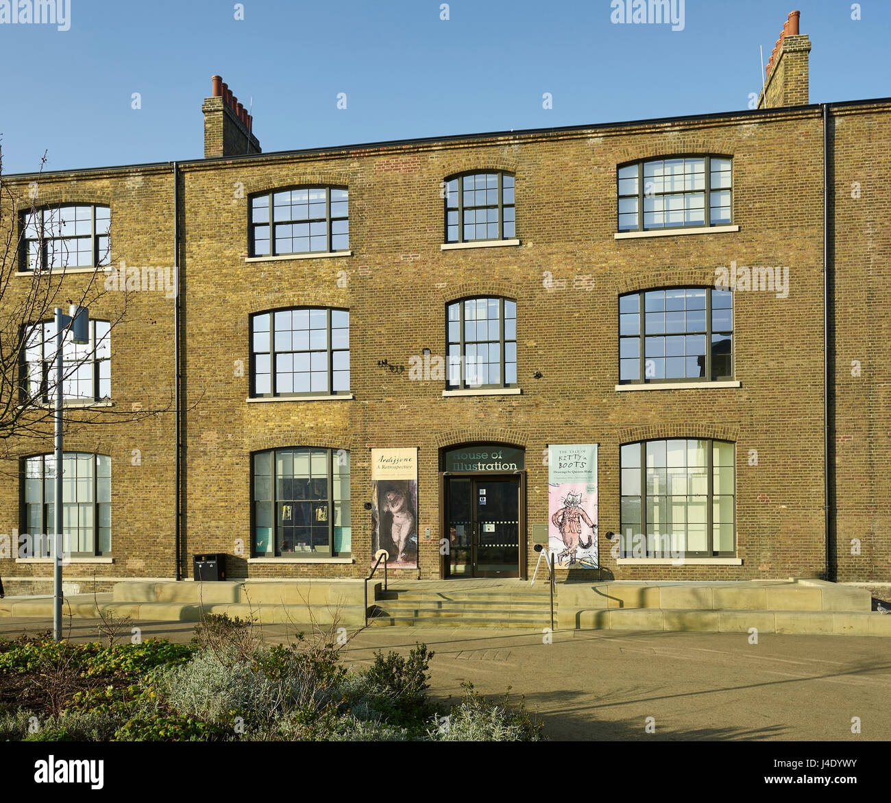 Haus der Illustration, King Cross, London. Gegründet im Jahr 2014 von Quentin Blake zeigen die Arbeit der Illustratoren, alte und neue Galerie. Stockfoto