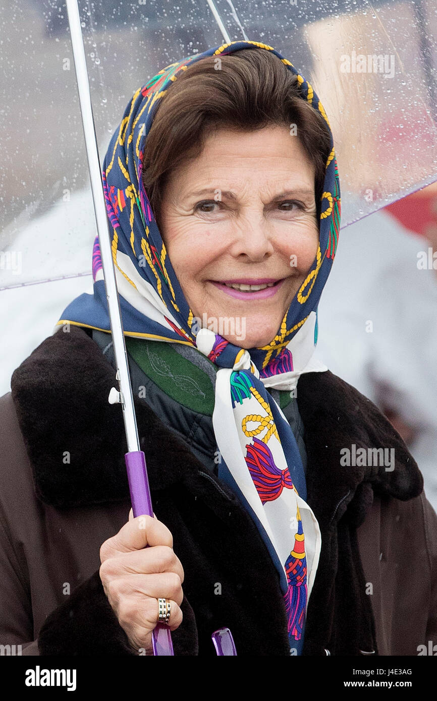 Königin Silvia von Schweden besucht das 80. Geburtstag Mittagessen von König Harald und Königin Sonja von Norwegen im Royal Yacht Norge in Oslo, Norwegen, 10. Mai 2017. Foto: Patrick van Katwijk - NO WIRE SERVICE - Niederlande, / POINT DE VUE, Foto: Patrick van Katwijk/Dutch Photo Press/Dpa Stockfoto