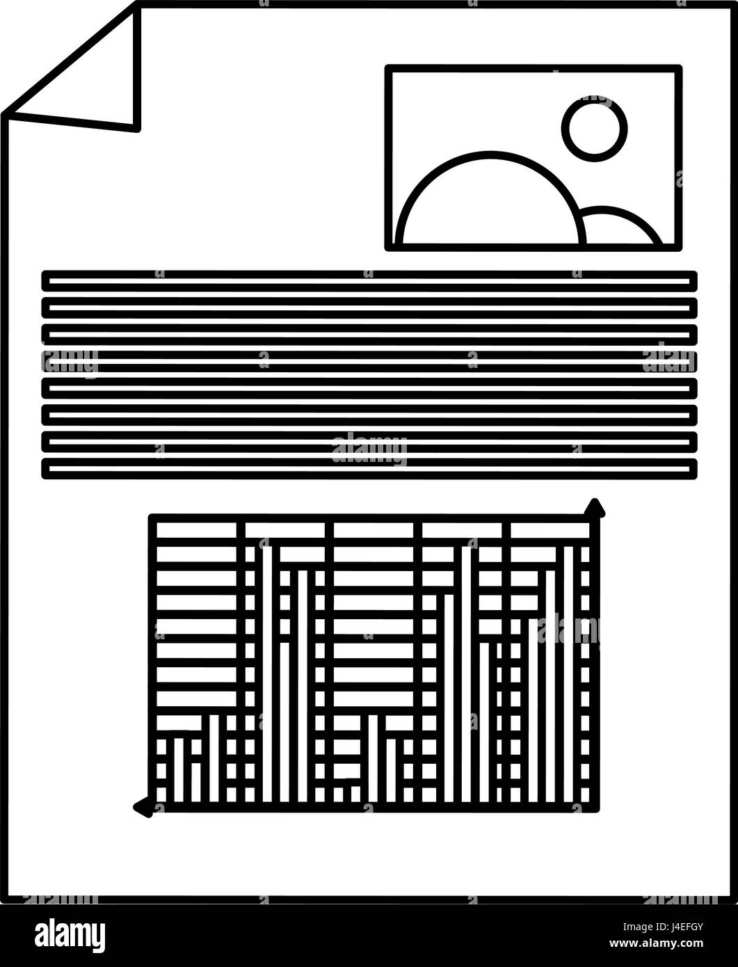 Graph-Diagramm-Symbolbild Stock Vektor