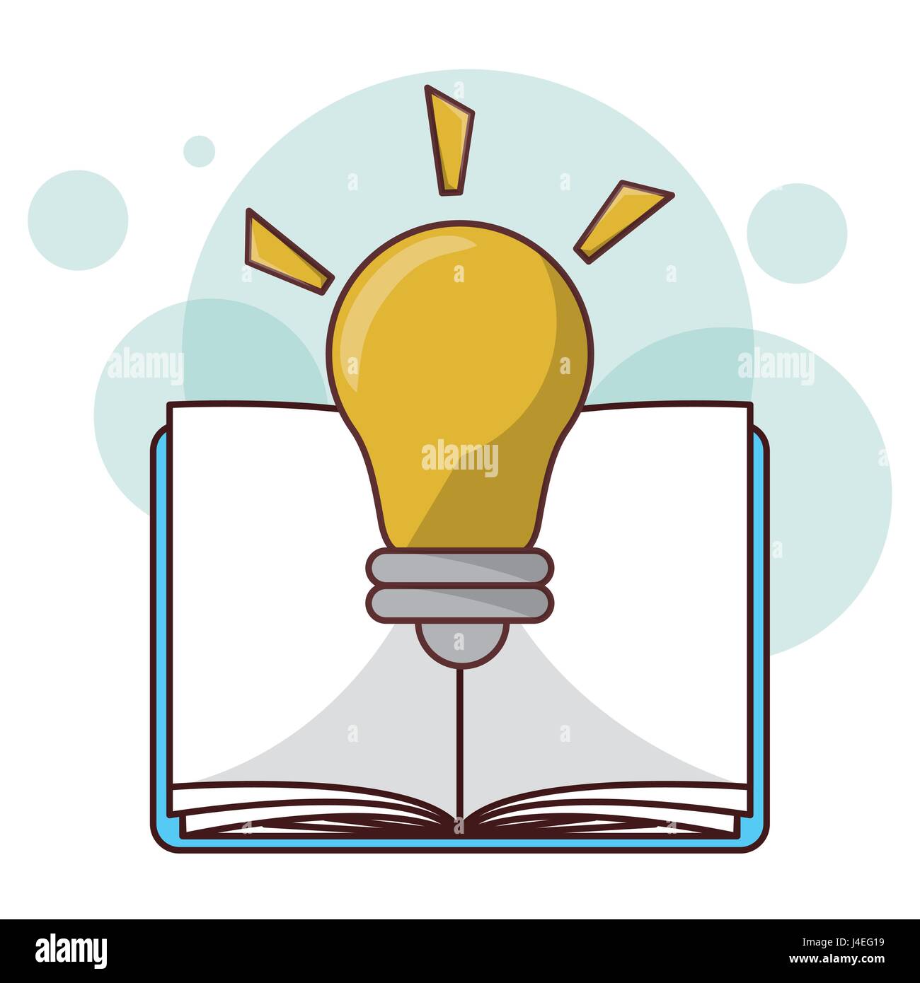 Comic Buch Lampe Licht Idee lesen lernen design Stock-Vektorgrafik - Alamy