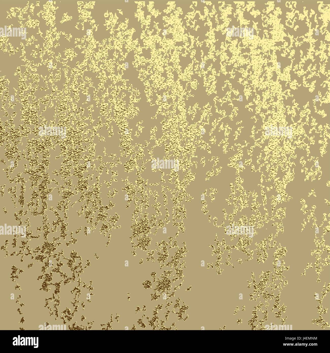 Goldene Grunge-Textur für die Erstellung von Grund auf gold Patina-Effekt. Vektor-illustration Stock Vektor