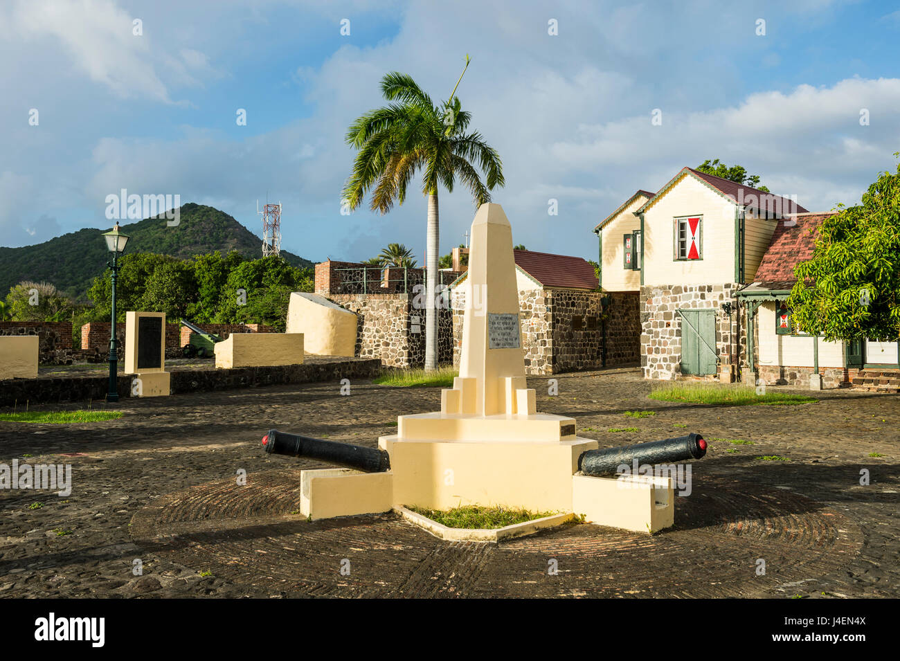 Fort Oranje, Oranjestad, Hauptstadt von St. Eustatius, Statia, Niederländische Antillen, West Indies, Karibik, Mittelamerika Stockfoto