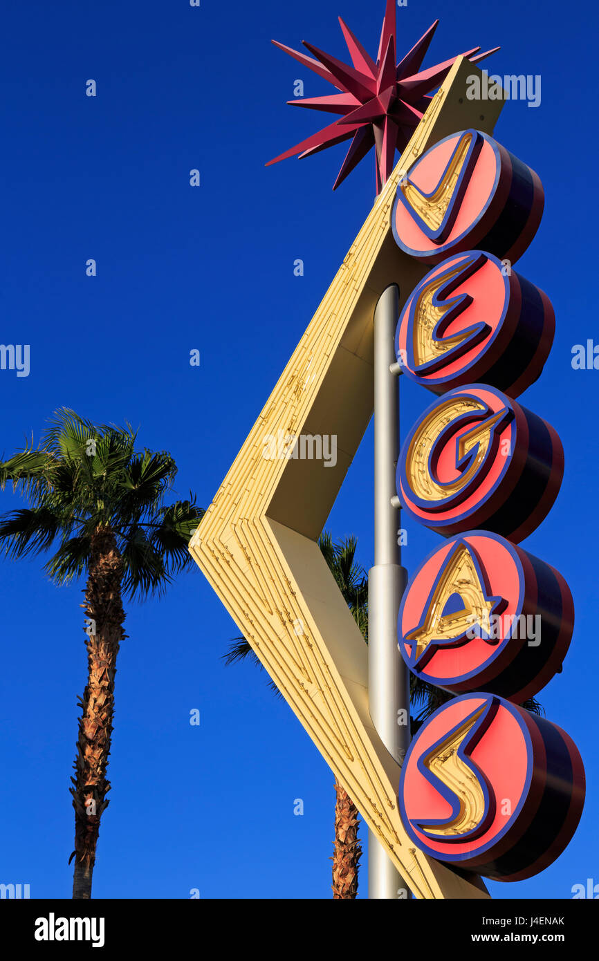 Fremont East District, Geschaeftsviertel, Las Vegas, Nevada, Vereinigte Staaten von Amerika, Nordamerika Stockfoto