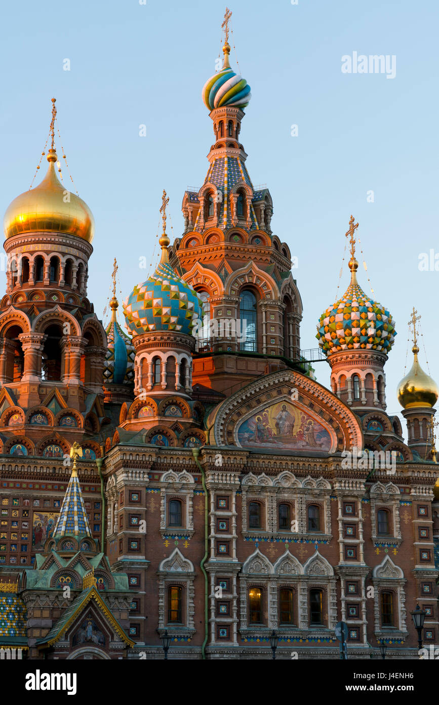 Die Kirche auf das vergossene Blut, UNESCO-Weltkulturerbe, St. Petersburg, Russland, Europa Stockfoto