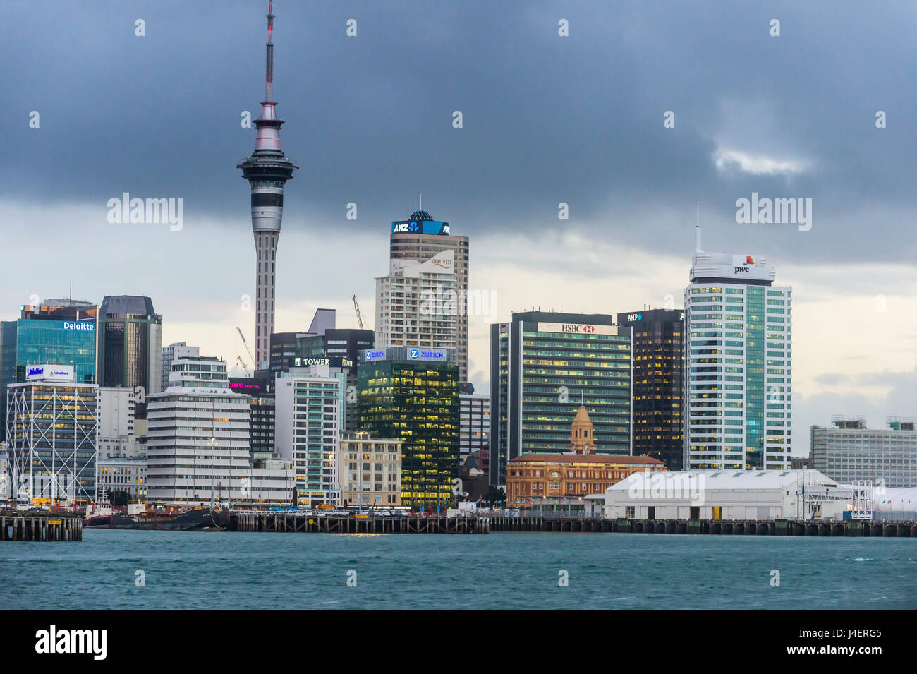 Die Skyline von Auckland, Nordinsel, Neuseeland, Pazifik Stockfoto