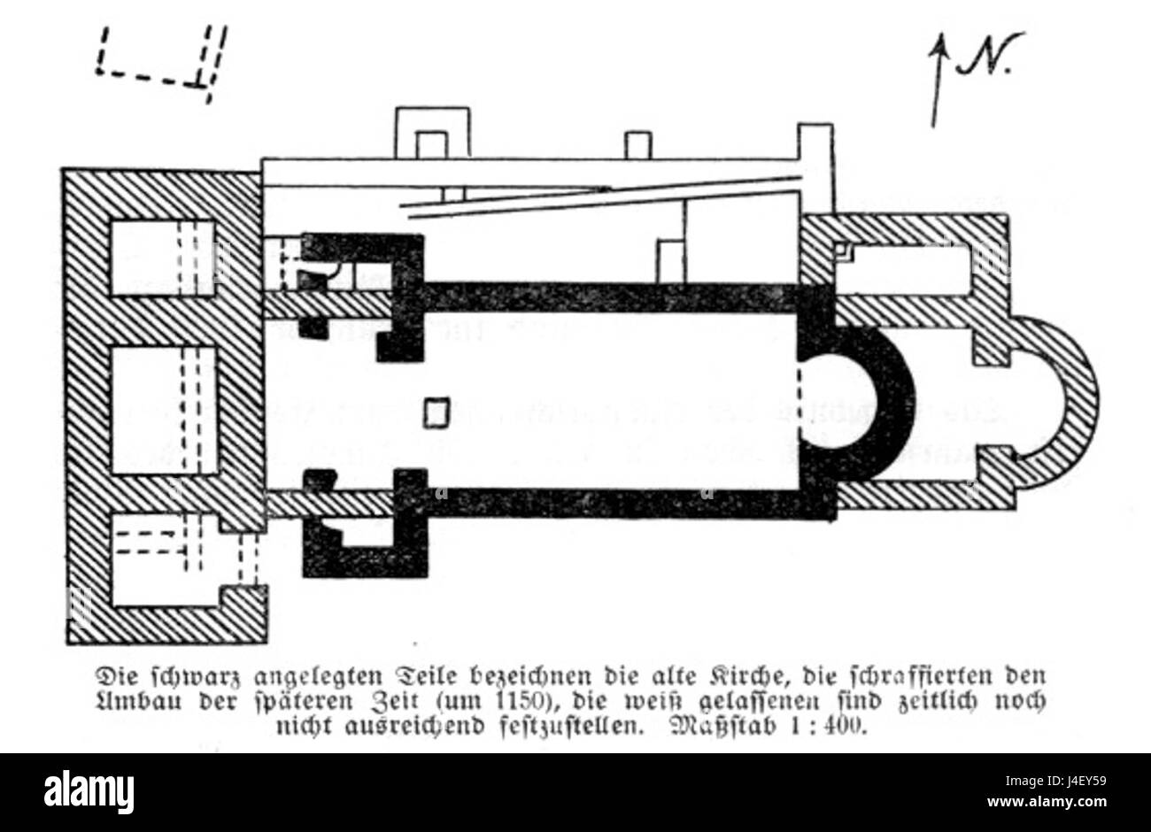Goslar St. Johannis Kirche Ausgrabungsergebnis Stockfoto