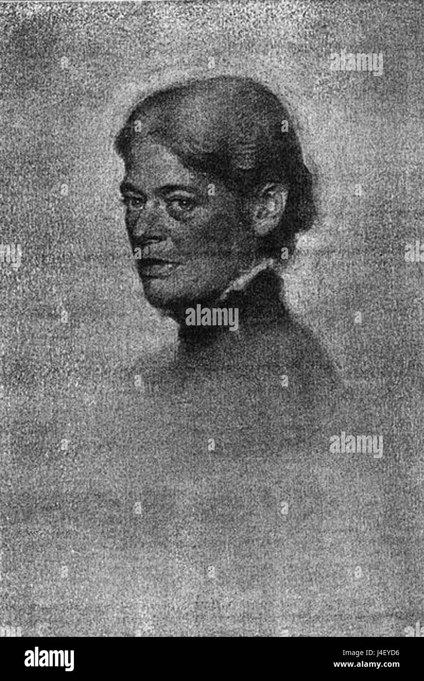 Dieses Porträt von Fritz Erler zeigt Toni Neisser, die Ehefrau von Albert Neisser, in Breslau (heute WrocÅ‚aw, Polen). Das Gemälde gibt einen Einblick in das Leben und den sozialen Kontext der Familie Neisser im Deutschland des frühen 20. Jahrhunderts. Stockfoto