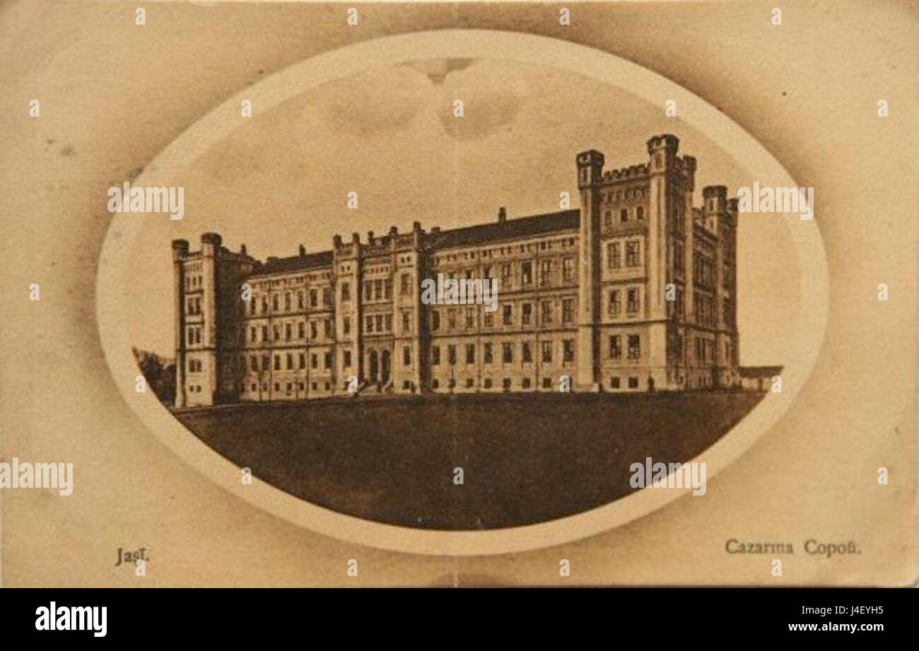 Der Iasi-Palast in Rumänien hat historische Bedeutung als königliche Residenz und Militärzentrum. Die dazugehörige Armee spielte eine Rolle bei den Verteidigungs- und politischen Aktivitäten der Region während verschiedener Perioden der rumänischen Geschichte. Stockfoto