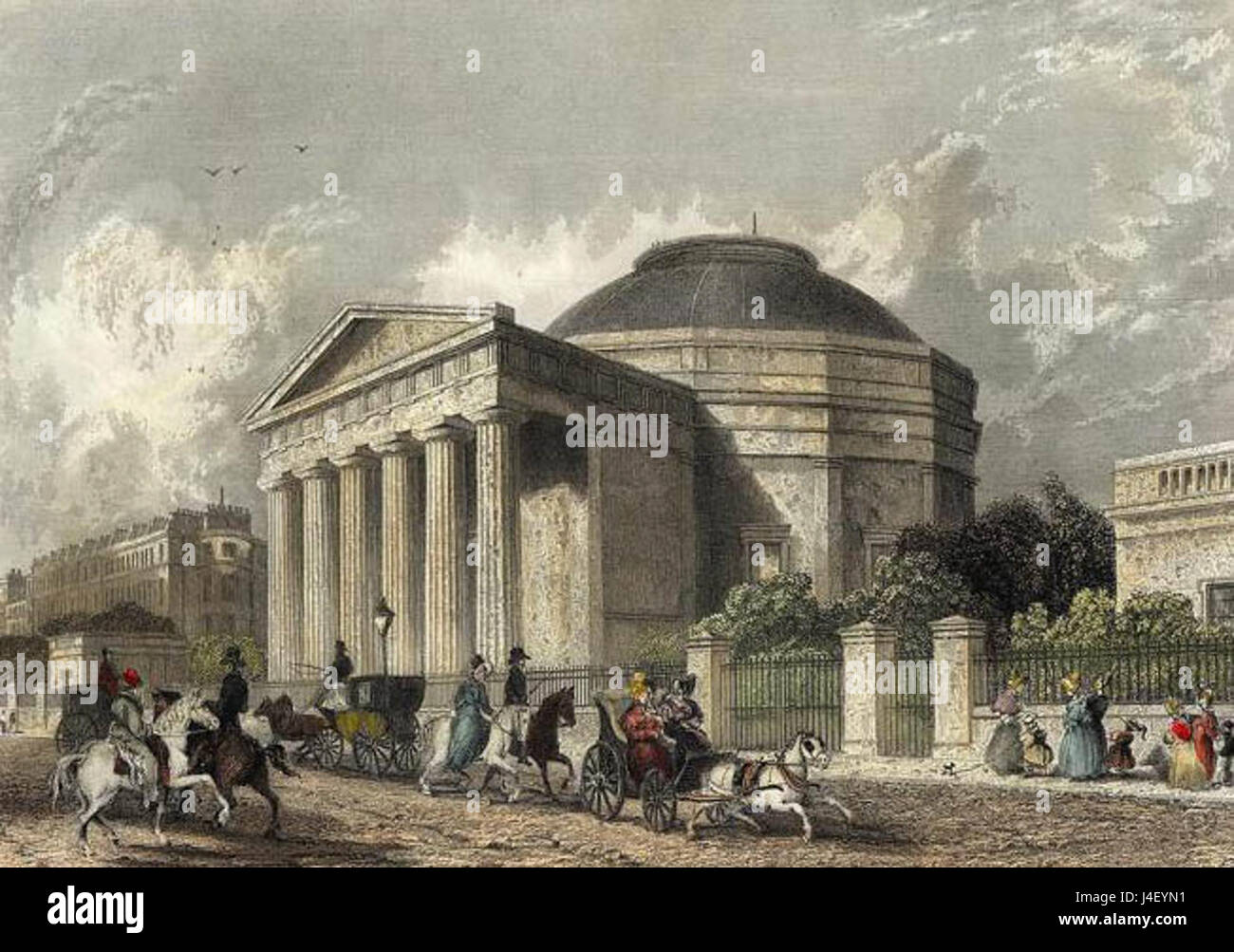 Kolosseum Regents Park gestochen von Cox nach Roberts Publ 1837 bearbeitet Stockfoto