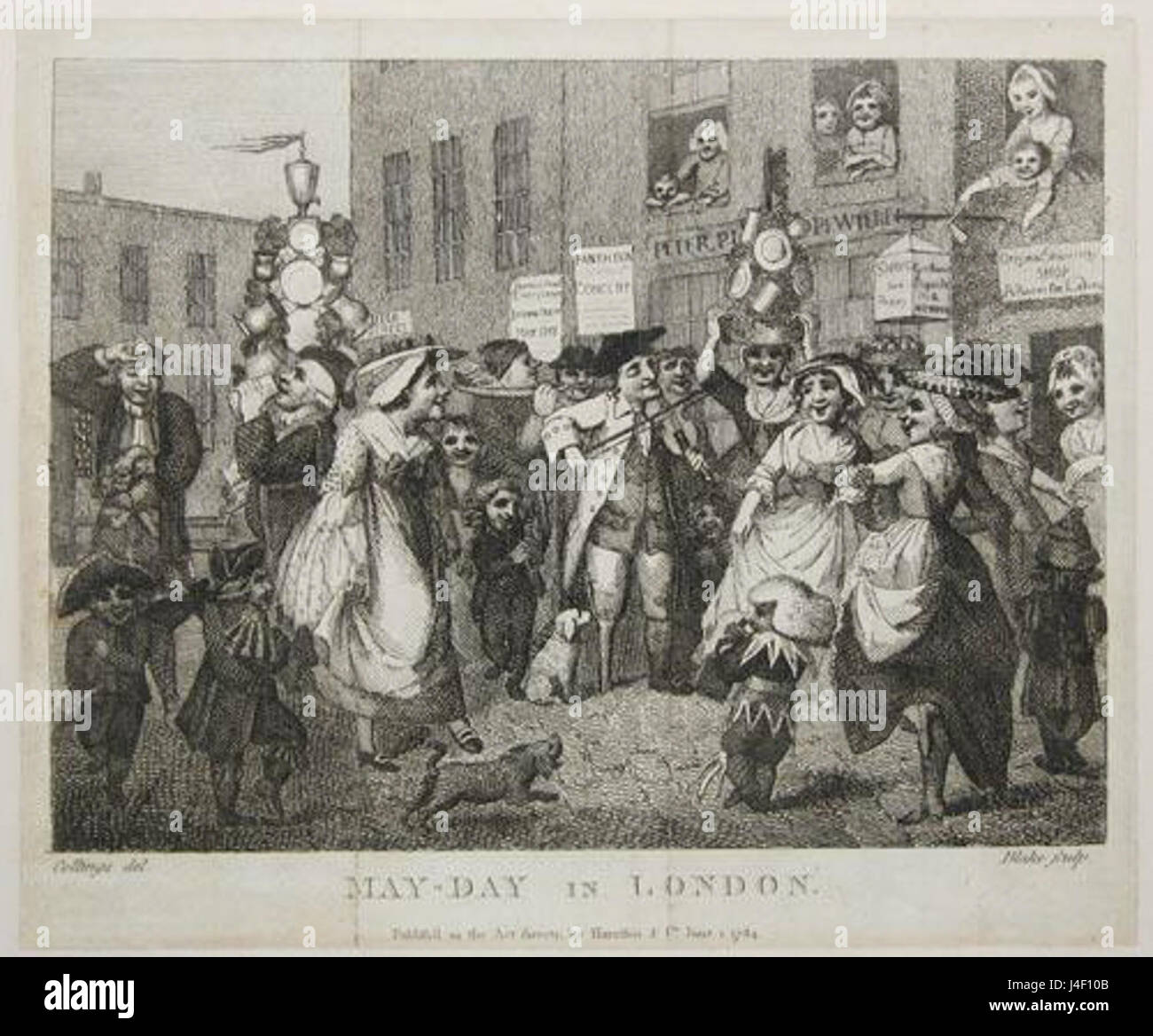 May Day in London Blake nach Collings Wits Zeitschrift Vol kann ich 1784 Stockfoto