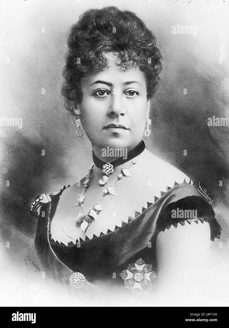 Königin Emma von Hawaii retuschierte Foto von J. J. Williams Stockfoto