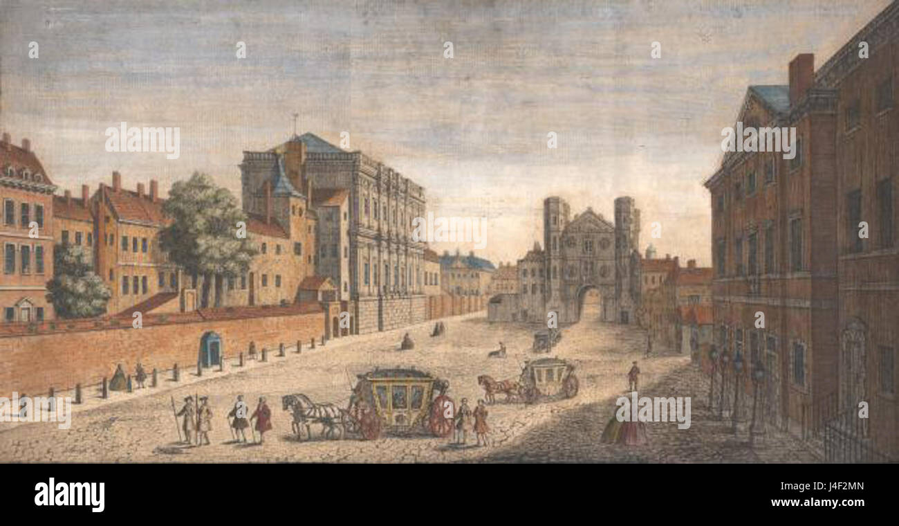 Eine Ansicht von Whitehall suchen Süd 1740 Stockfoto