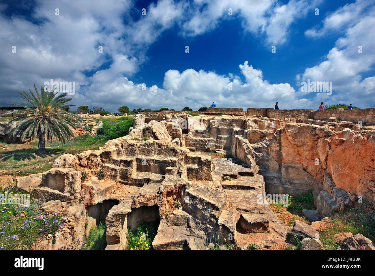 Gräber der Könige (UNESCO-Weltkulturerbe), Paphos, Zypern. Paphos Stadt ist eine der 2 Kulturhauptstadt 2017 Stockfoto