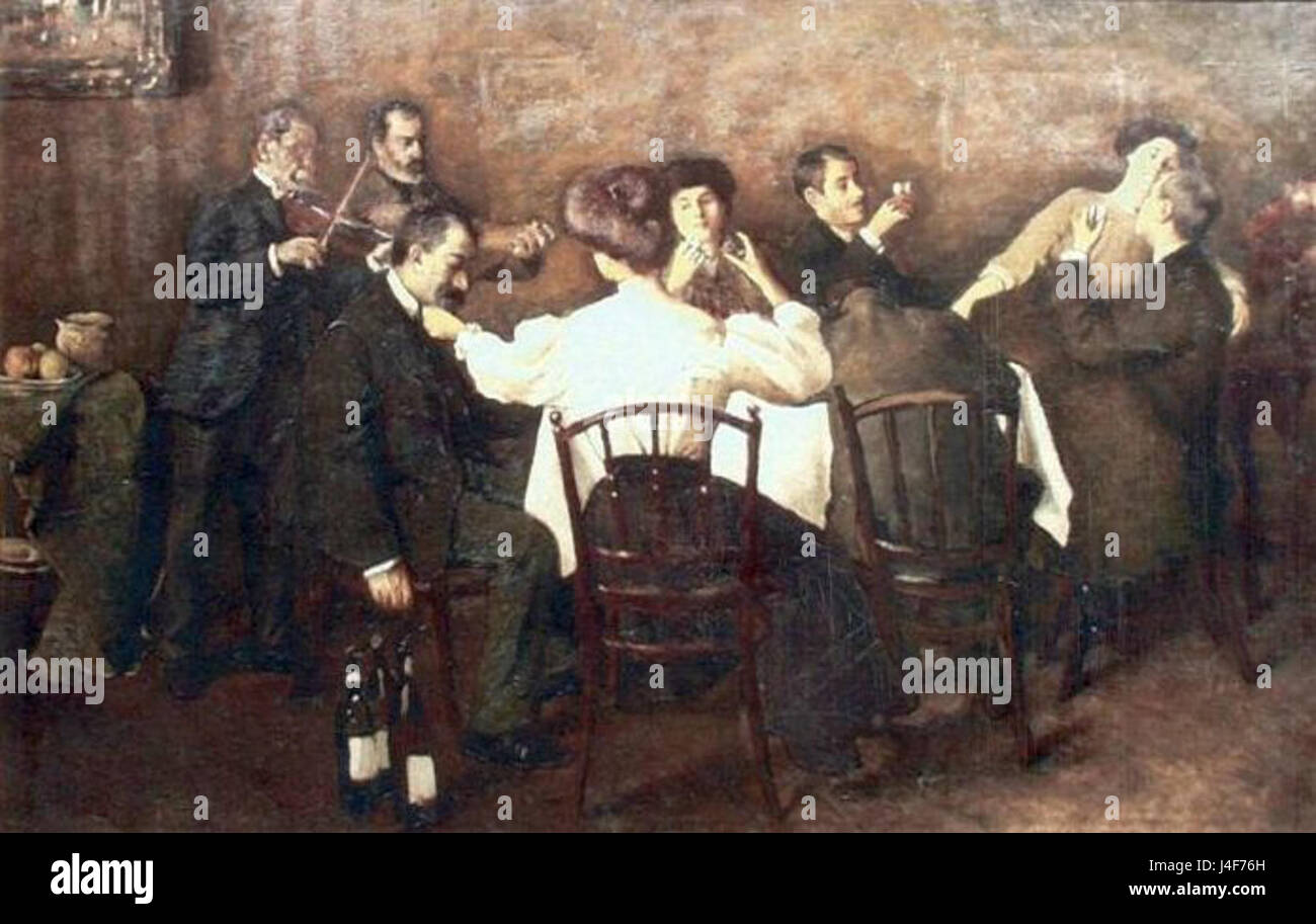 Stefan Luchian (1868â€„1916) war ein rumänischer Maler, der für seine Werke im Postimpressionismus bekannt war. „Cheful“ ist eines seiner Stücke, das seinen einzigartigen Stil widerspiegelt, der Naturalismus mit ausdrucksstarken Farboptionen verbindet. Stockfoto