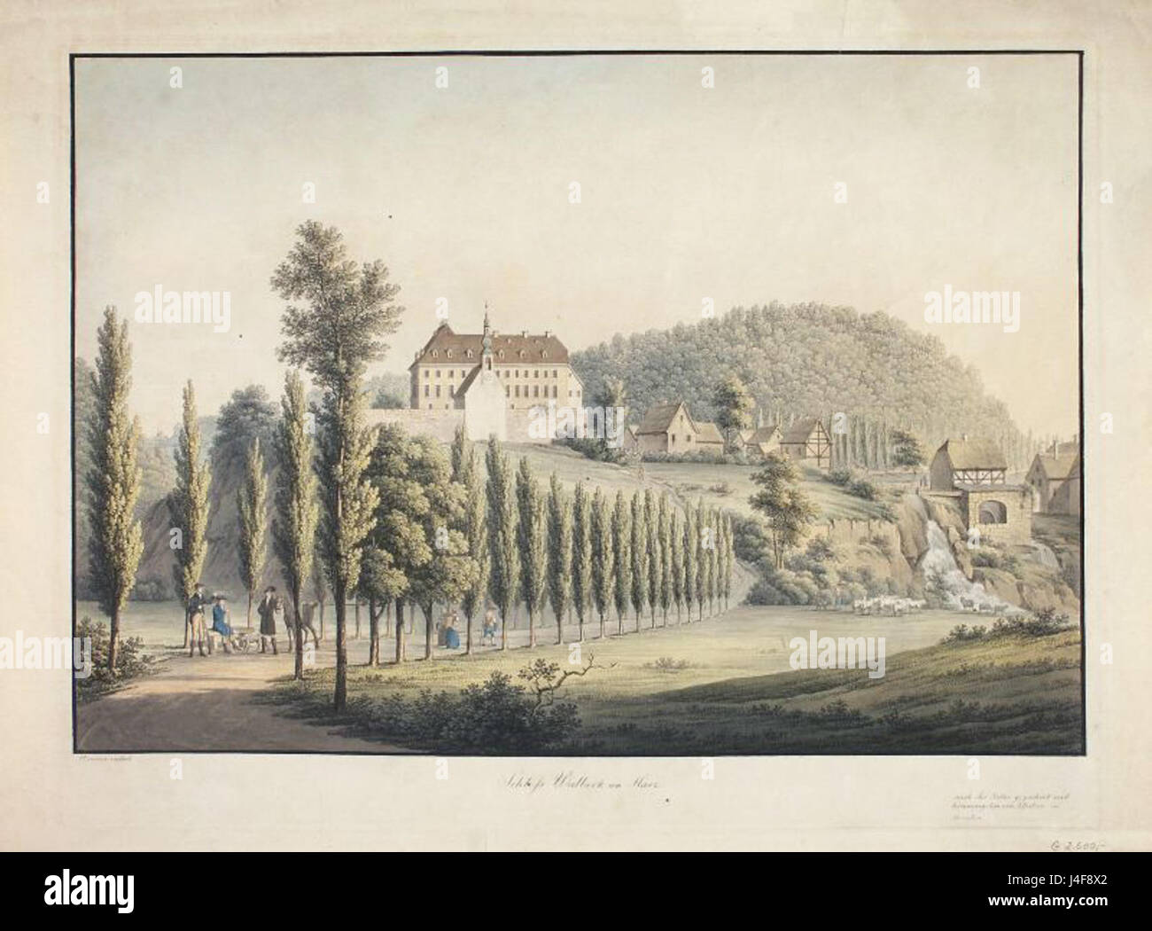 Schloss Walbeck ist ein historisches Schloss im Harz. Bekannt für ihre mittelalterliche Architektur und kulturelle Bedeutung, ist die Burg ein wichtiger Ort in der Geschichte der Region und bietet Einblick in das feudale Leben und die regionale Regierungsführung. Stockfoto