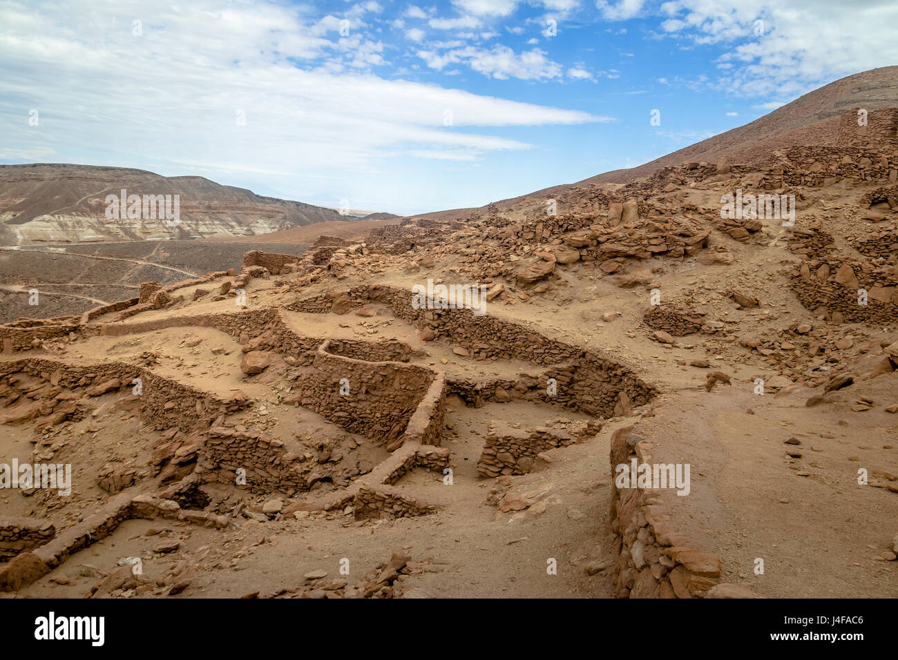 Pukara de Quitor Festung Ruinen - Atacama-Wüste, Chile Stockfoto