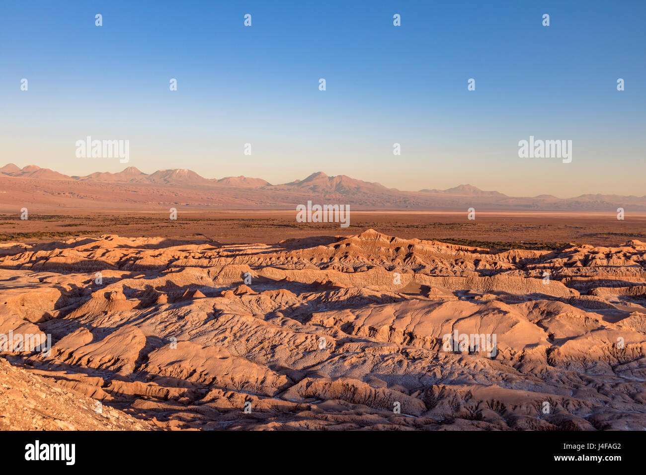 Death Valley bei Sonnenuntergang - Atacama-Wüste, Chile Stockfoto