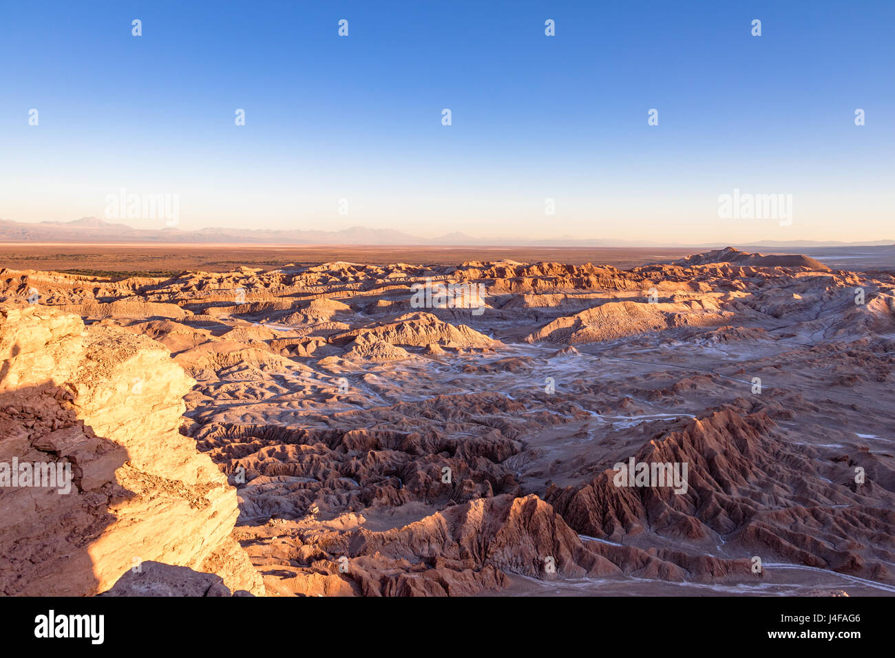 Death Valley bei Sonnenuntergang - Atacama-Wüste, Chile Stockfoto