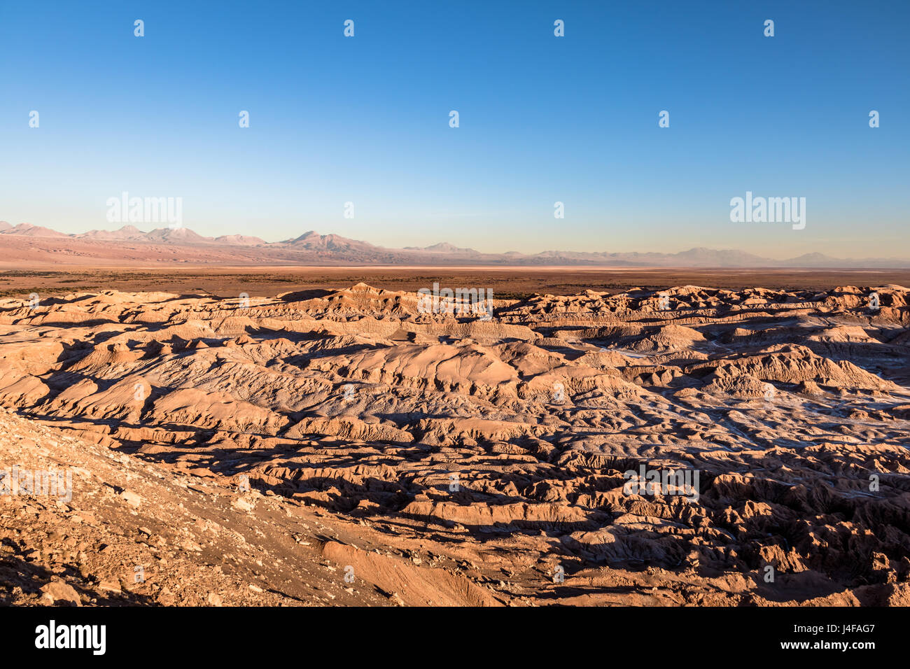 Death Valley bei Sonnenuntergang - Atacama-Wüste, Chile Stockfoto