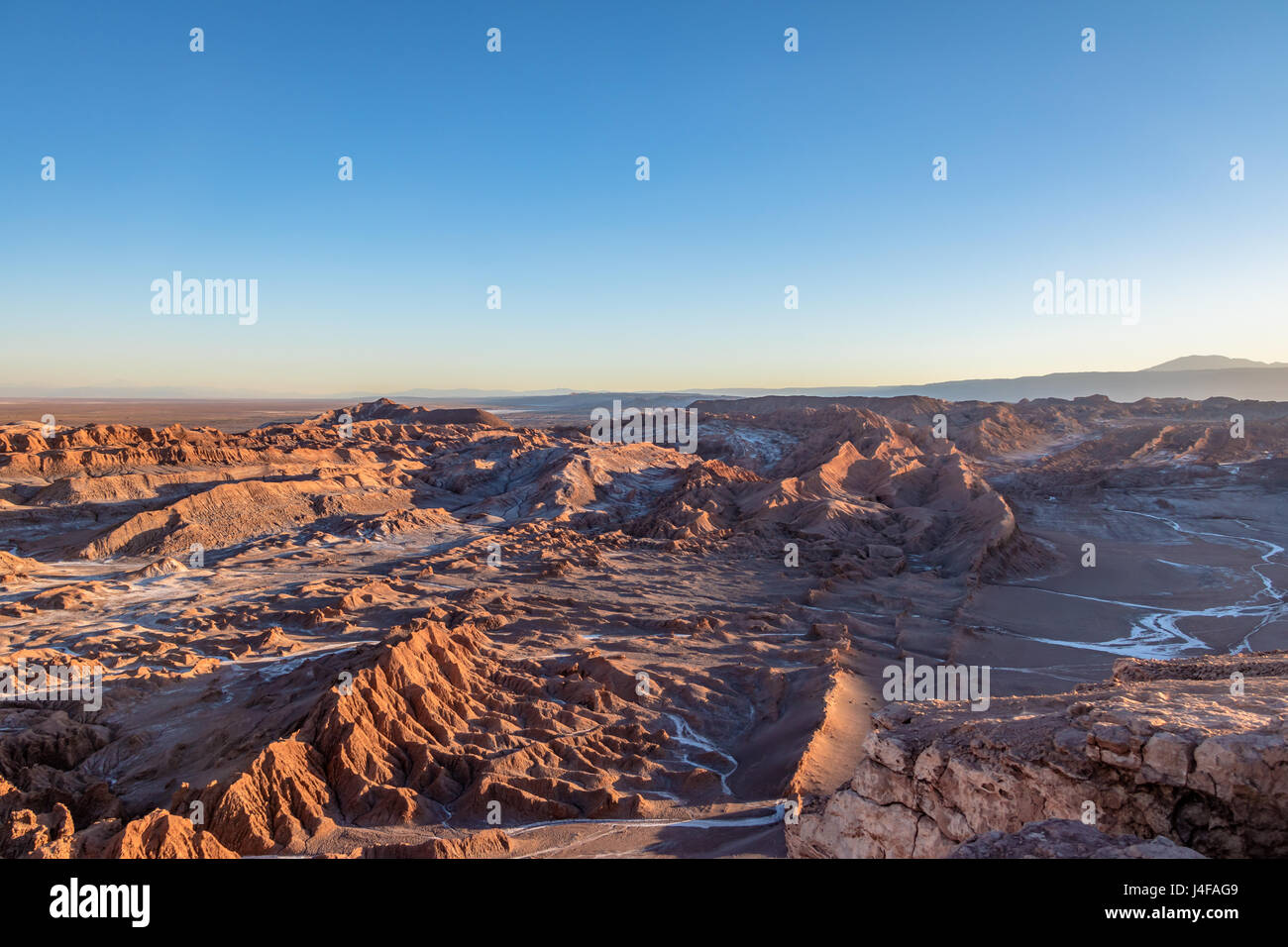 Death Valley bei Sonnenuntergang - Atacama-Wüste, Chile Stockfoto