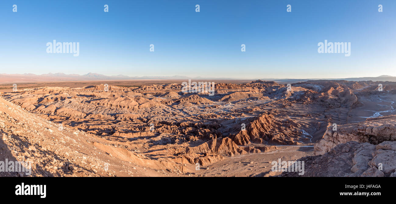 Panorama des Death Valley bei Sonnenuntergang - Atacama-Wüste, Chile Stockfoto