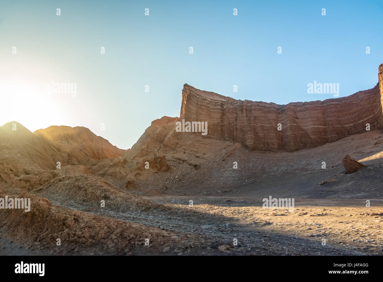 Amphitheater-Bildung auf das Mondtal - Atacama-Wüste, Chile Stockfoto
