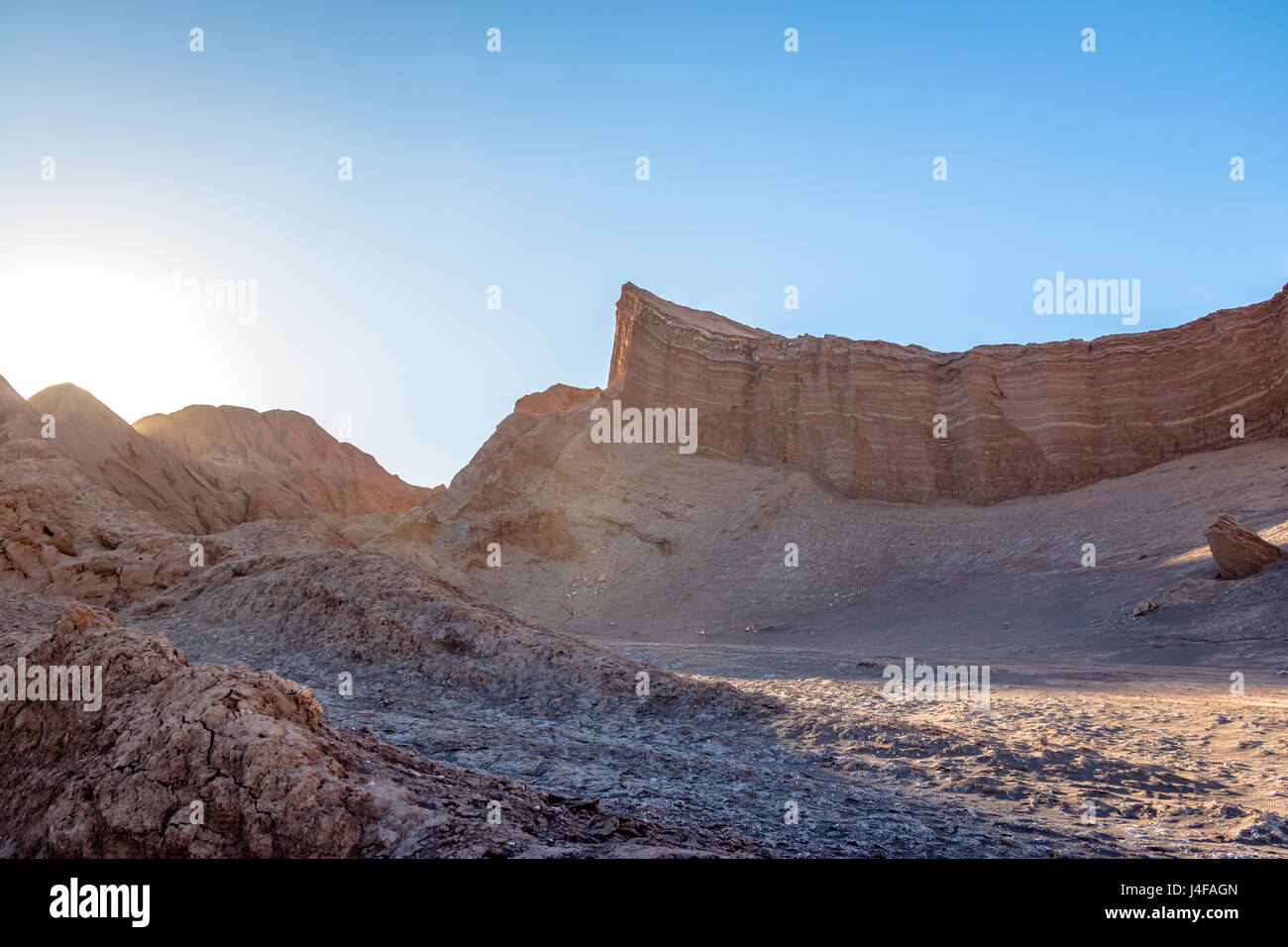 Amphitheater-Bildung auf das Mondtal - Atacama-Wüste, Chile Stockfoto
