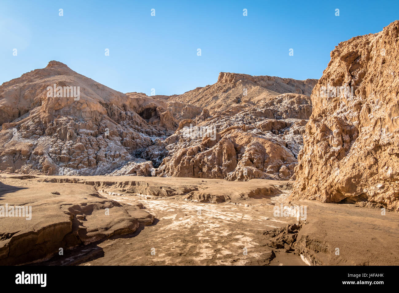 Cuevas de Sal (Salz Höhlen) Schlucht in das Mondtal - Atacama-Wüste, Chile Stockfoto