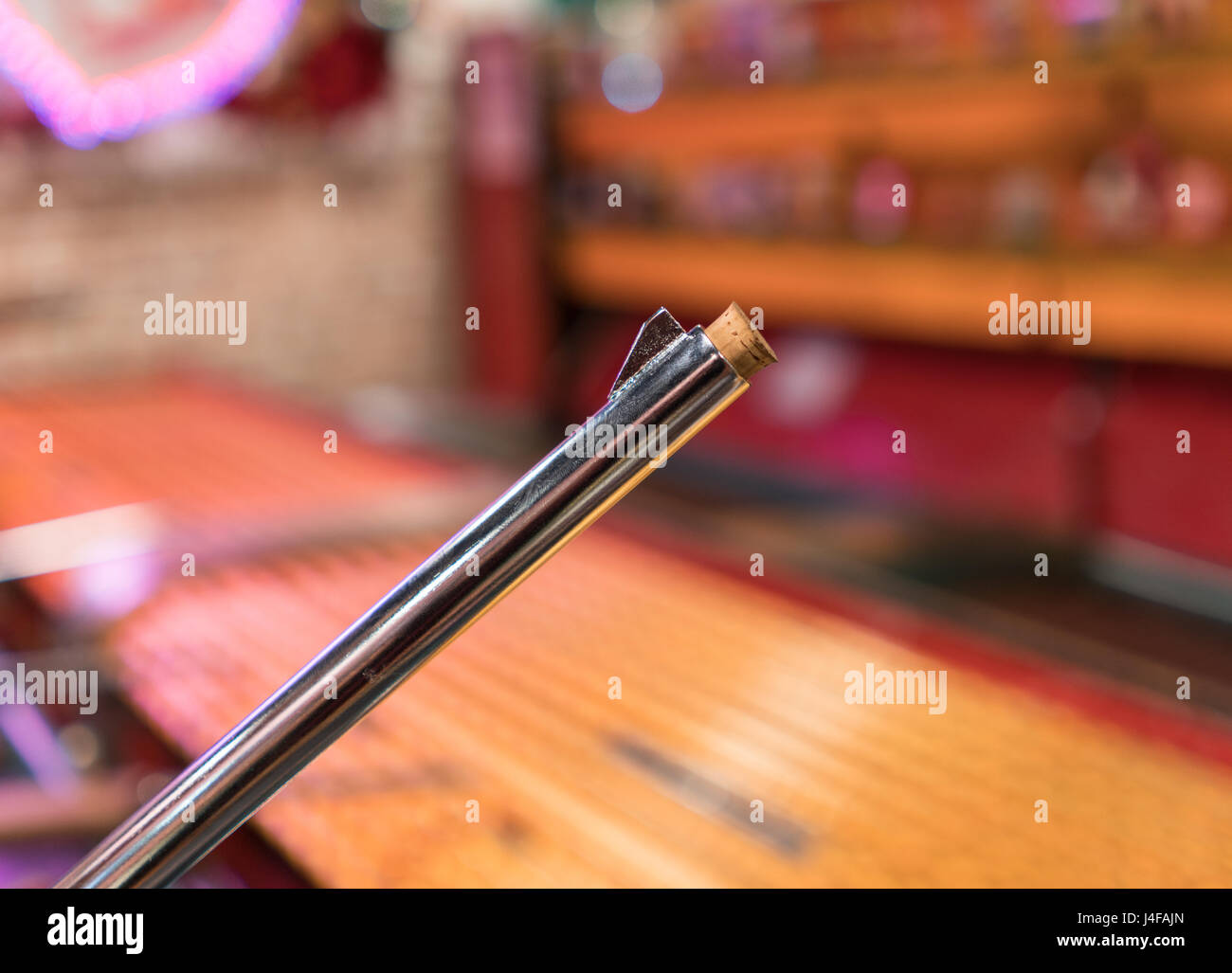 Einen Korken Waffe auf ein Karneval geladen. Stockfoto