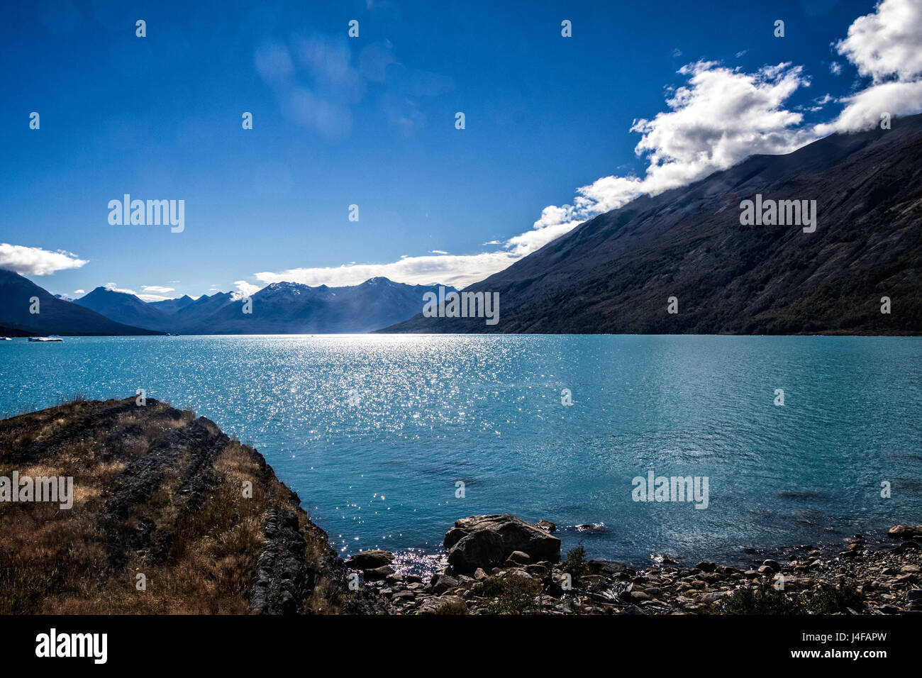 Argentinien See (Lago Argentino), Nationalpark Perito Moreno, Argentinien Stockfoto