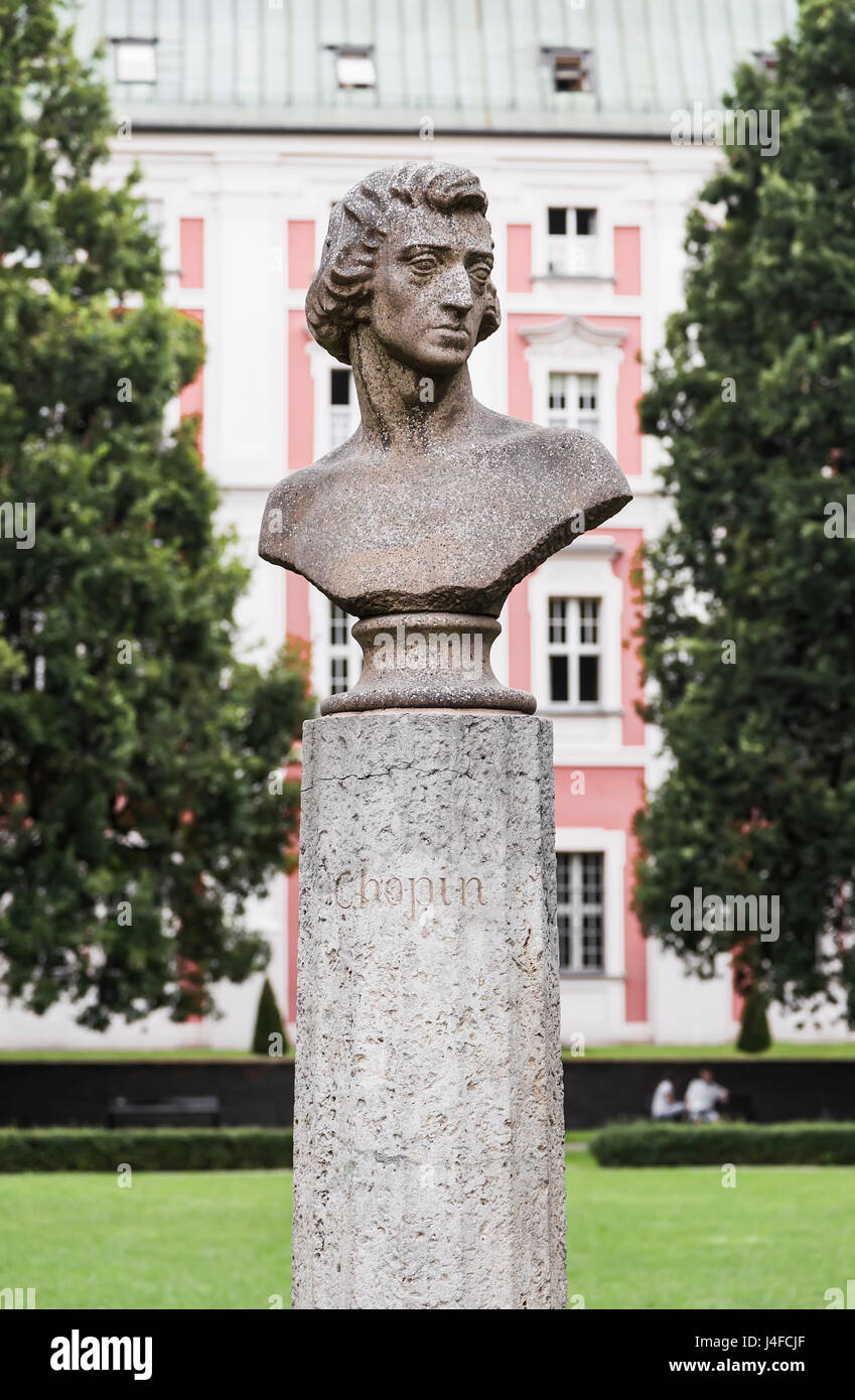 Büste des großen Komponisten Frédéric Chopin. Poznan. Polen Stockfoto