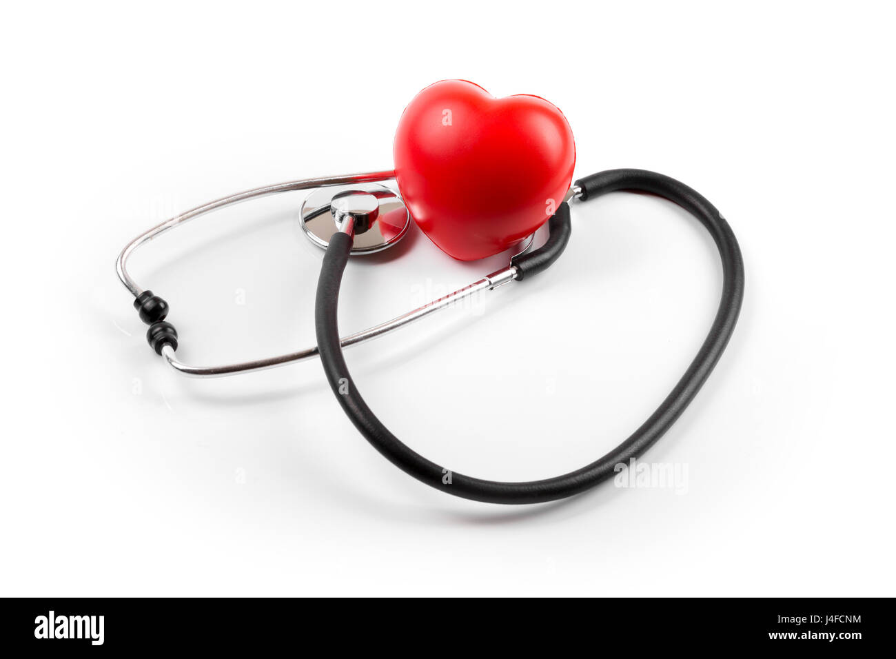 Herz-Gesundheitskonzept isoliert auf weißem Hintergrund Stockfoto