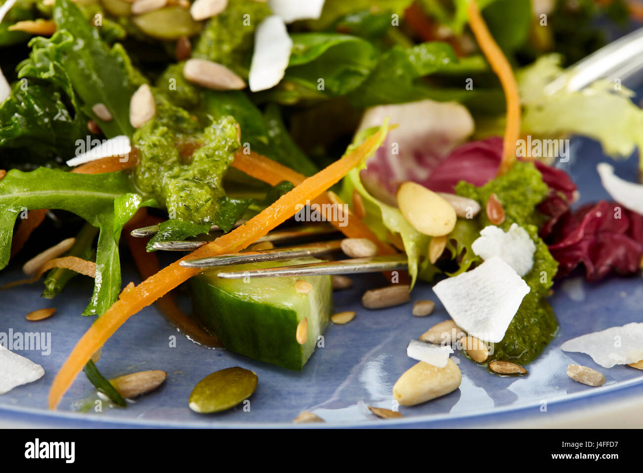 Rohe Samen Salat Stockfoto