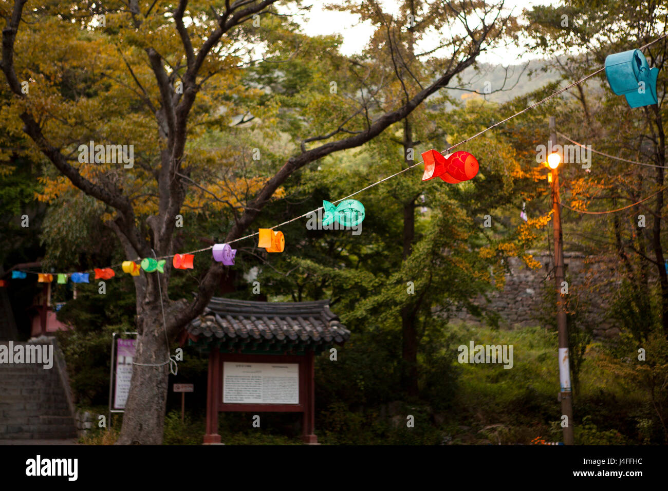 Innerhalb und außerhalb der Tempel in Kimpo, Südkorea Stockfoto