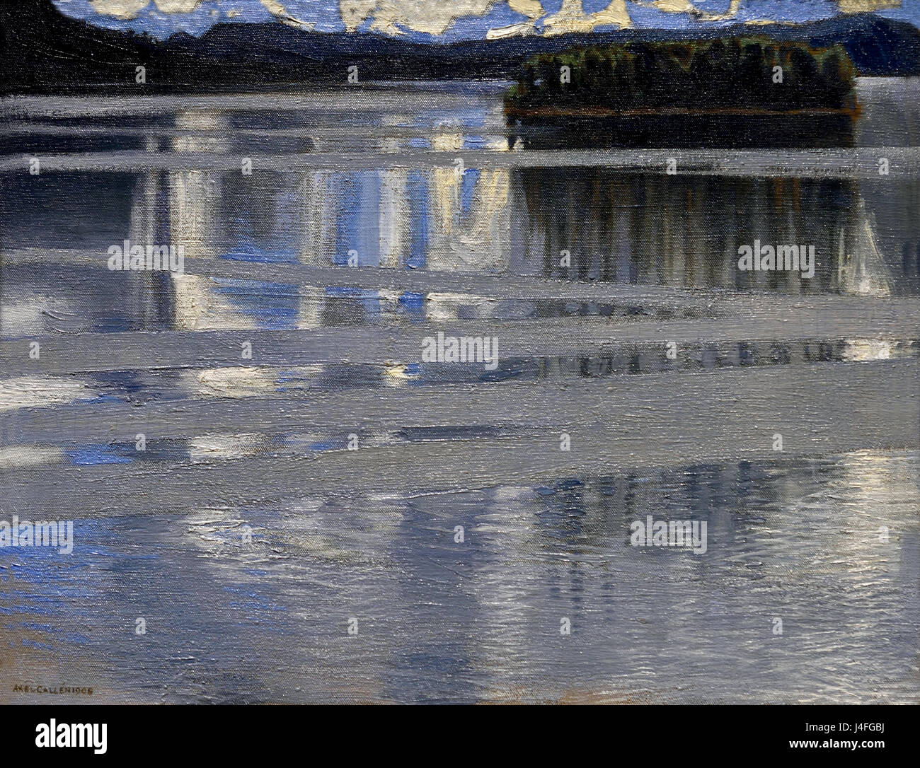 Keitele-See 1905 Akseli Gallen Kallela (26. April 1865 – 7. März 1931) war eine schwedischsprachige finnische Malerin Stockfoto