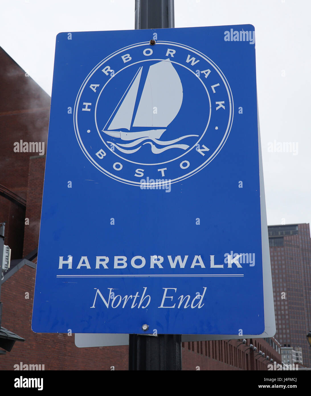 Boston Harborwalk am Nordende - BOSTON, MASSACHUSETTS Stockfoto