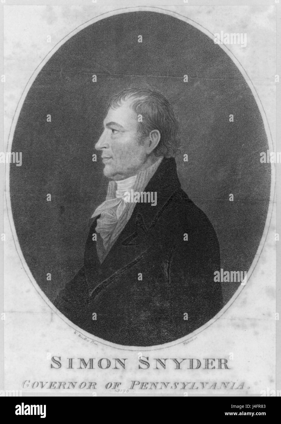 Simon Snyder, links 1759 1819, halblängen Porträt, Profil Stockfoto