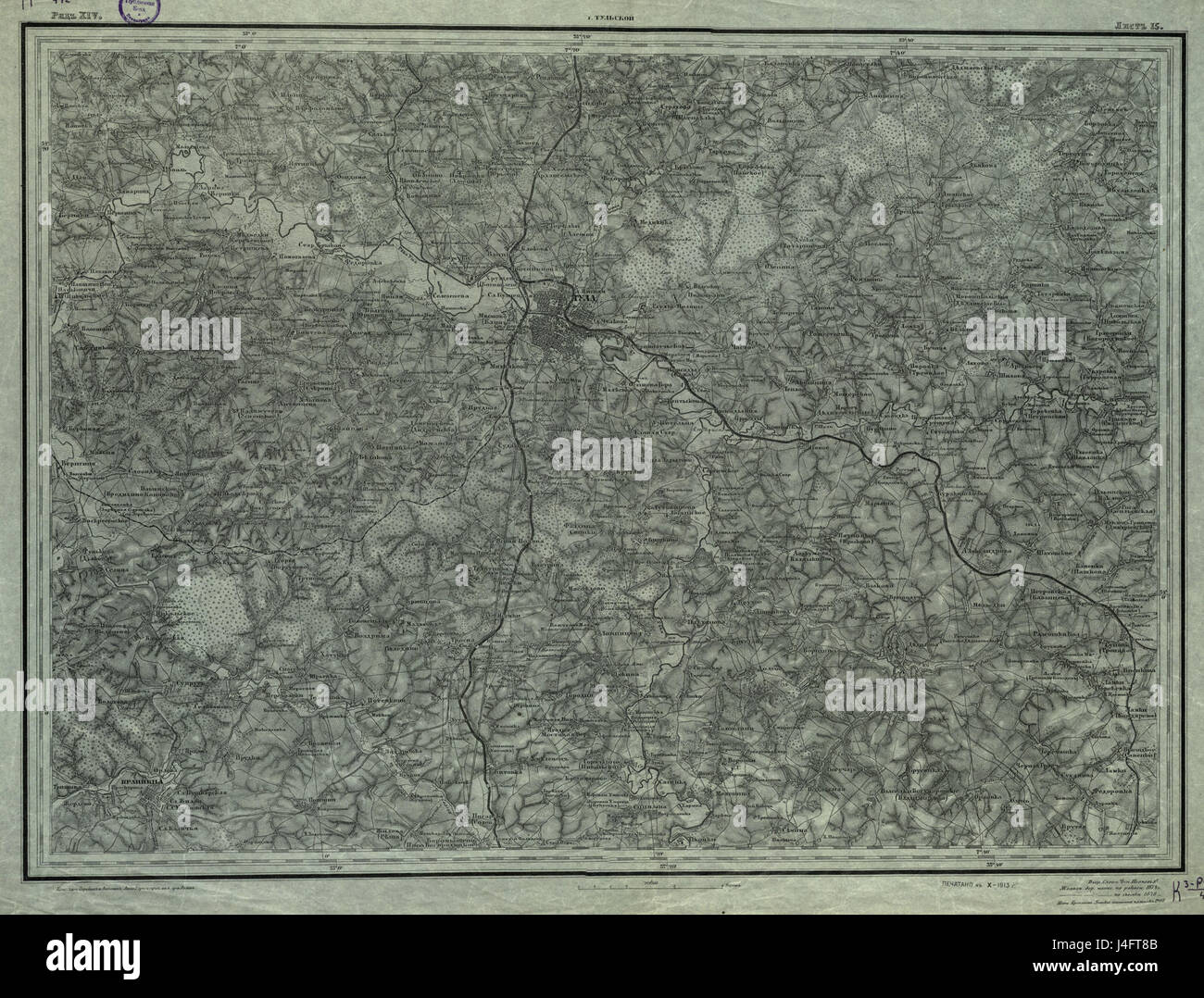 Shubert Karte 3v R14L15v2 Tula Stockfoto