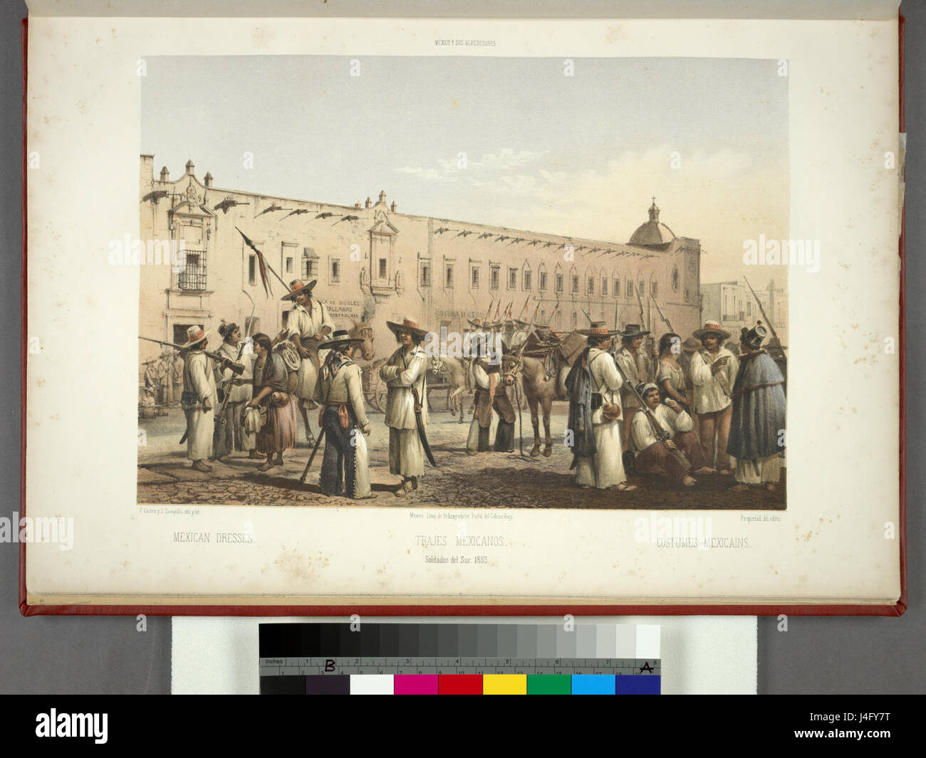 Soldados Del Sur ist ein historisches Werk im Zusammenhang mit Casimiro Castro, einer prominenten Persönlichkeit in der südamerikanischen Geschichte, bekannt für seine militärischen Beiträge. Der Text befasst sich mit der Rolle der Soldaten in der Geschichte der Region. Stockfoto